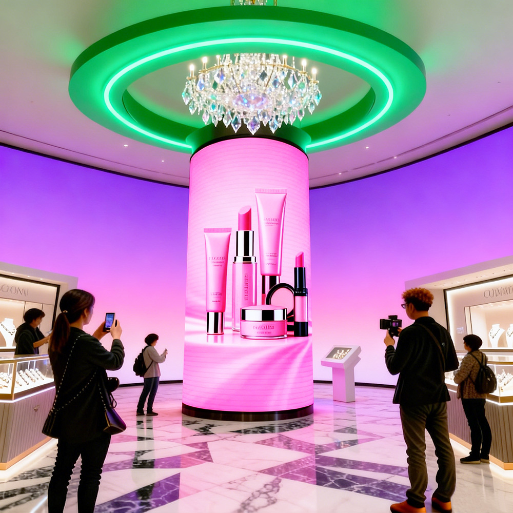 Indoor Flexible Cylindrical Led Video Wa