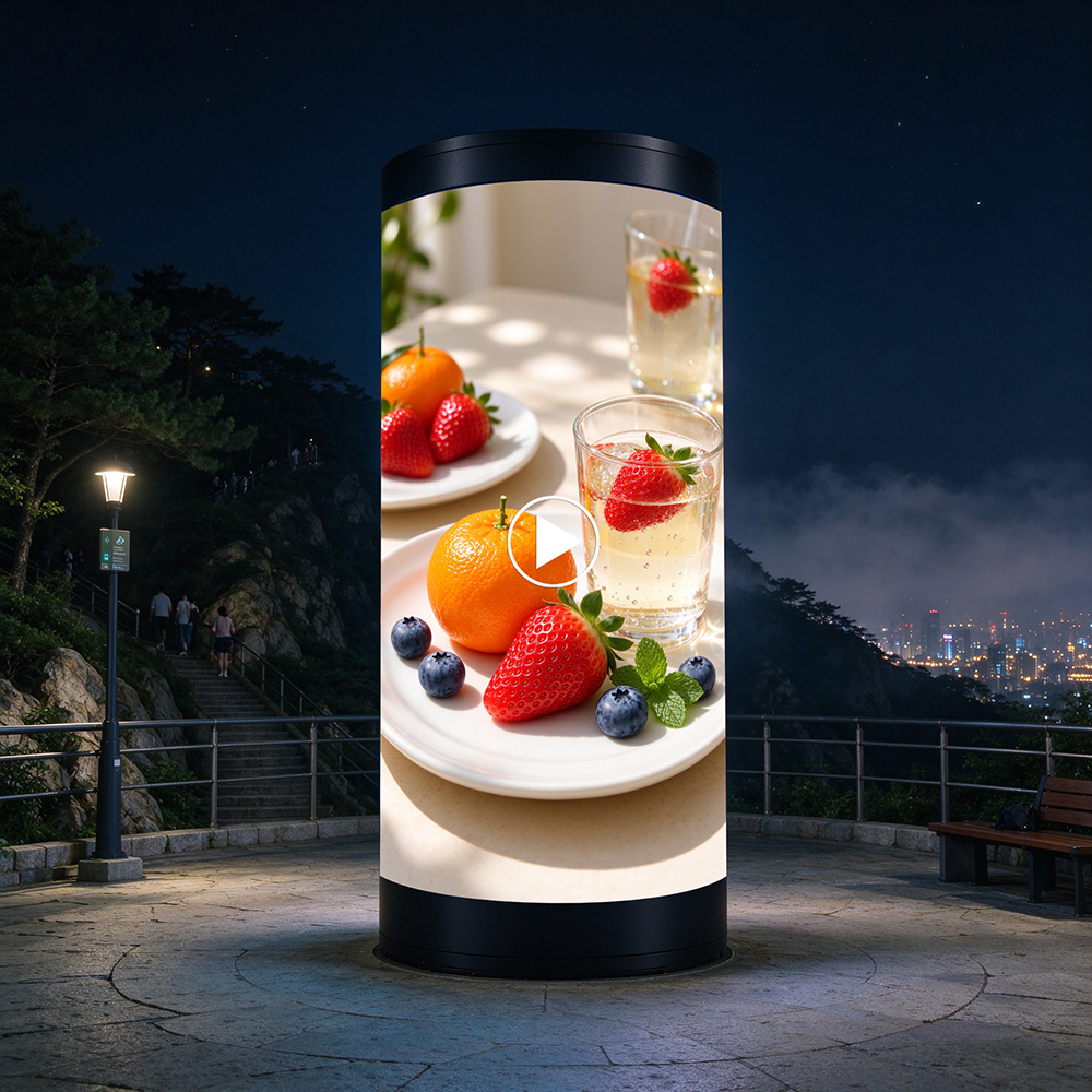 Indoor Flexible Cylindrical Led Video Wa